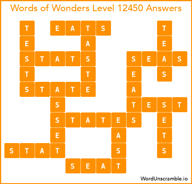 Words of Wonders Level 12450 Answers