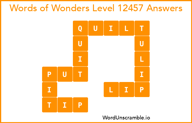 Words of Wonders Level 12457 Answers