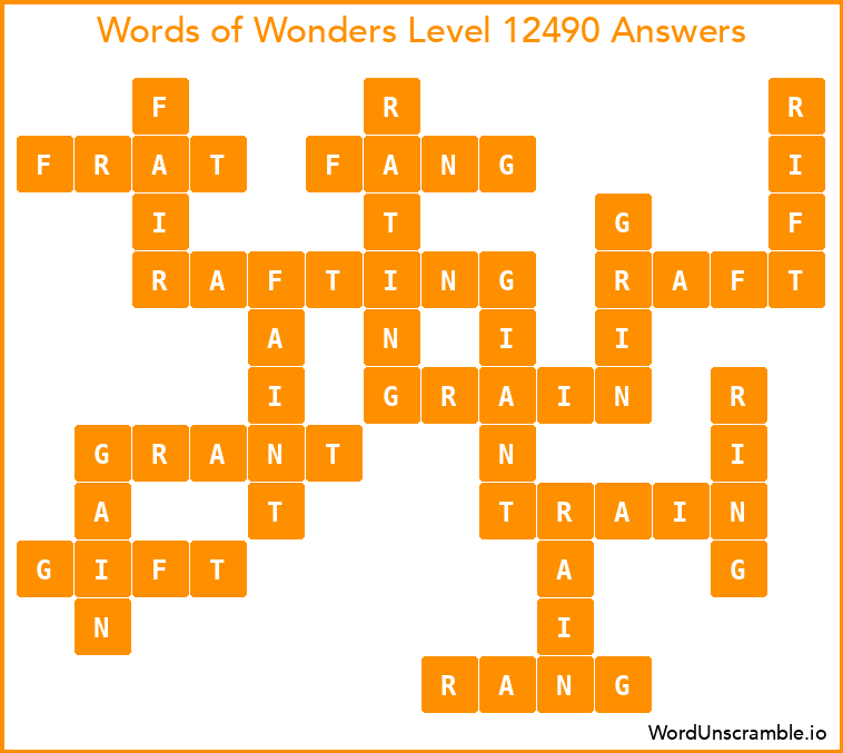 Words of Wonders Level 12490 Answers