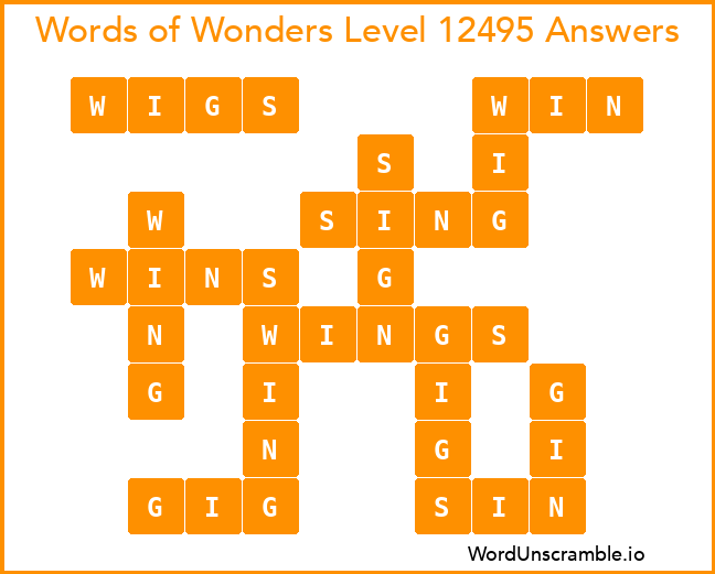 Words of Wonders Level 12495 Answers