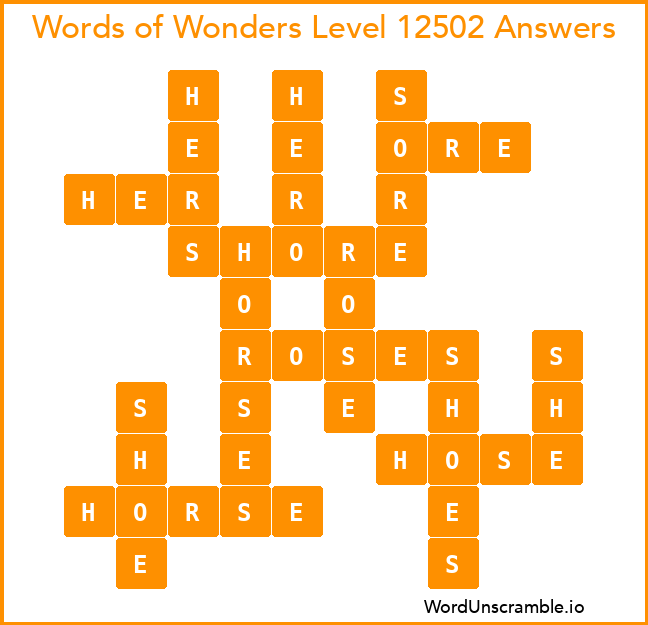 Words of Wonders Level 12502 Answers