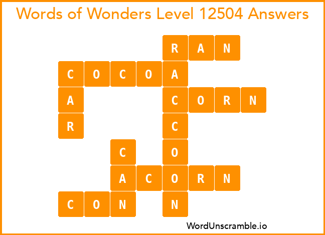 Words of Wonders Level 12504 Answers