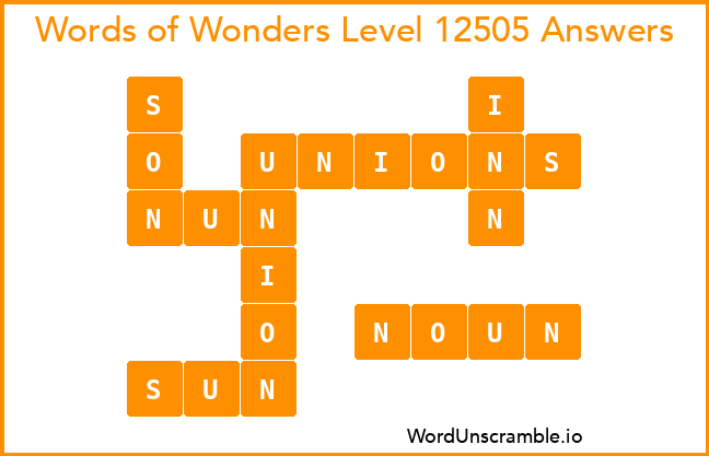 Words of Wonders Level 12505 Answers