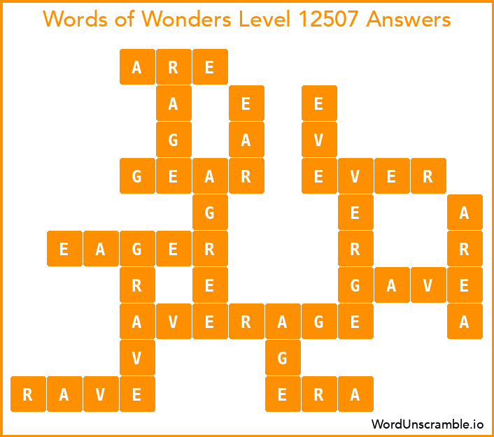 Words of Wonders Level 12507 Answers