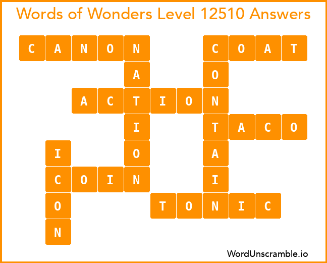 Words of Wonders Level 12510 Answers