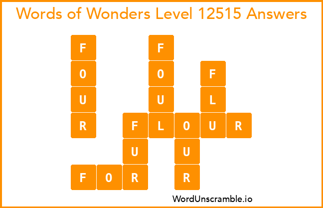 Words of Wonders Level 12515 Answers