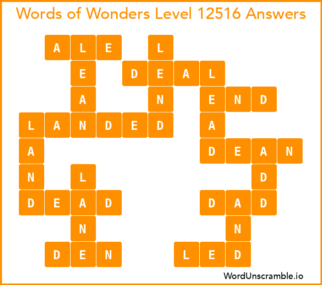Words of Wonders Level 12516 Answers