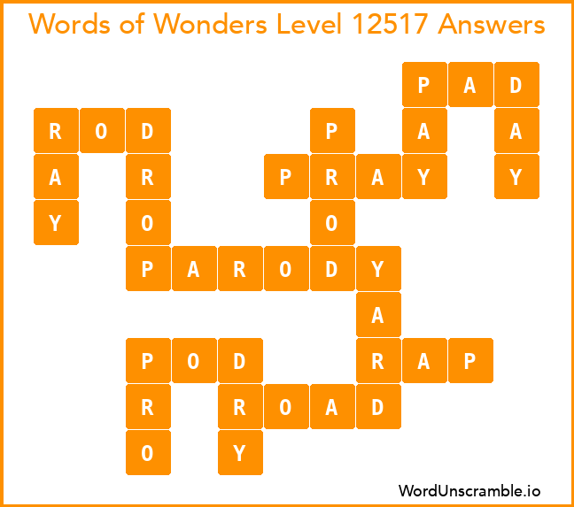 Words of Wonders Level 12517 Answers