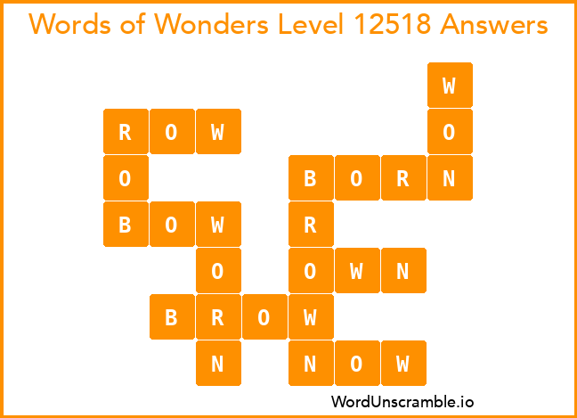 Words of Wonders Level 12518 Answers