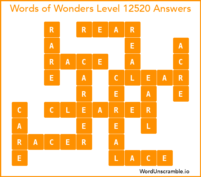 Words of Wonders Level 12520 Answers