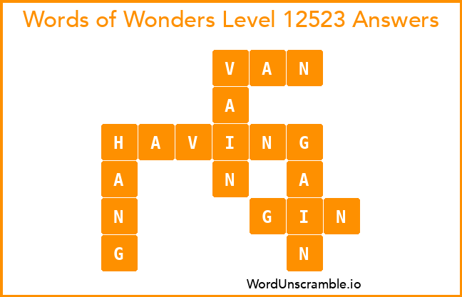 Words of Wonders Level 12523 Answers