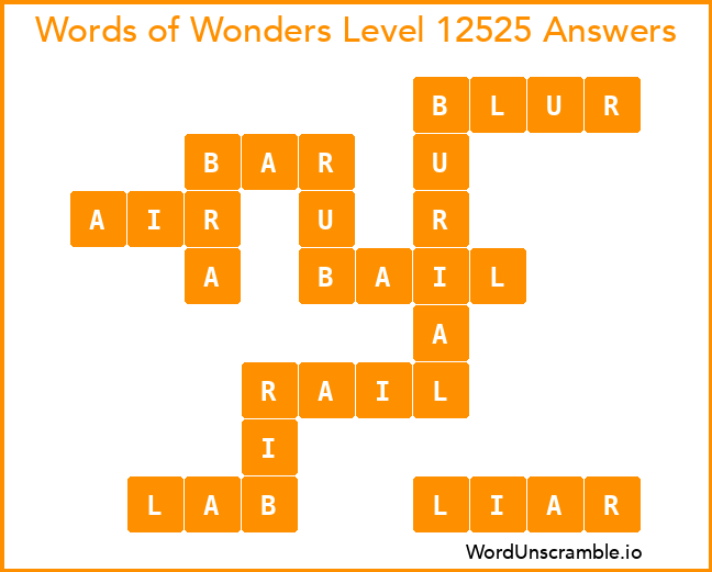 Words of Wonders Level 12525 Answers
