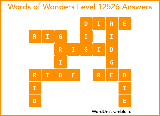 Words of Wonders Level 12526 Answers