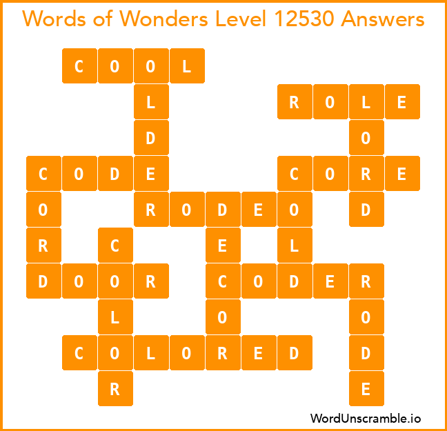 Words of Wonders Level 12530 Answers