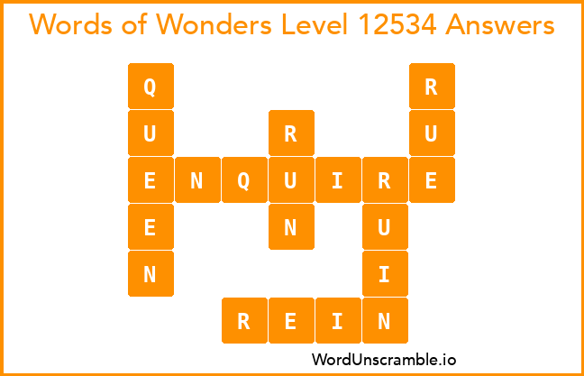 Words of Wonders Level 12534 Answers