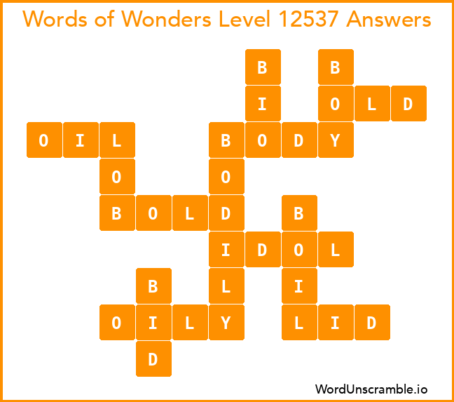Words of Wonders Level 12537 Answers