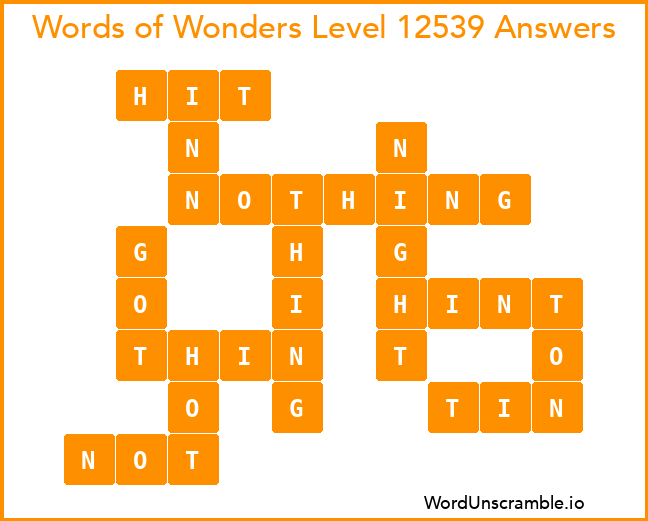 Words of Wonders Level 12539 Answers