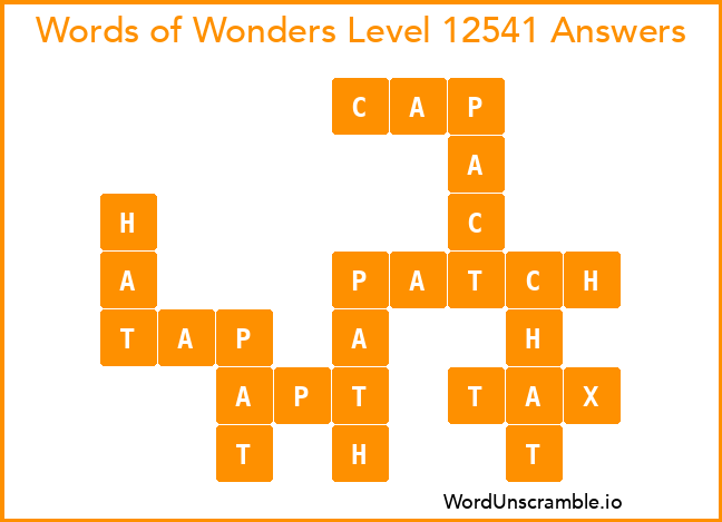 Words of Wonders Level 12541 Answers
