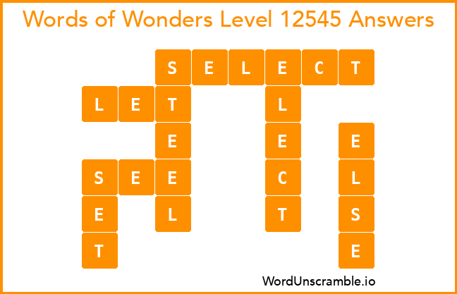 Words of Wonders Level 12545 Answers