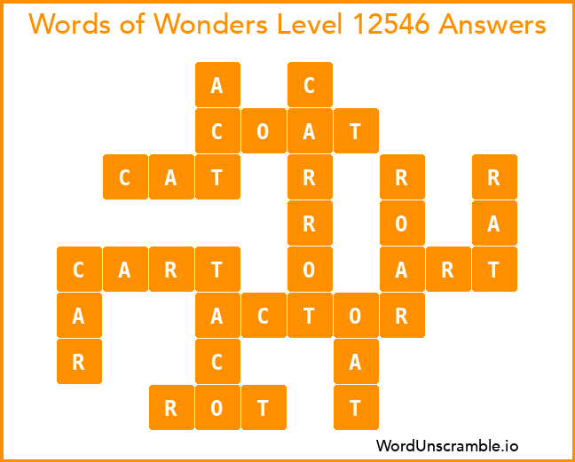 Words of Wonders Level 12546 Answers