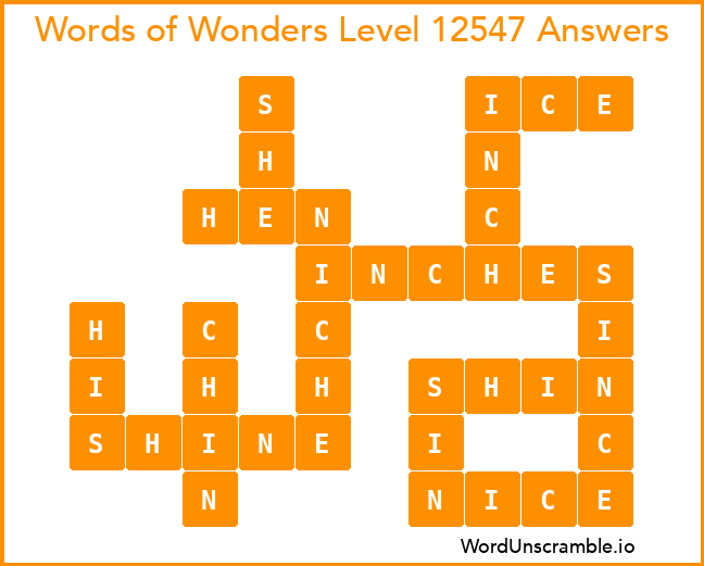 Words of Wonders Level 12547 Answers