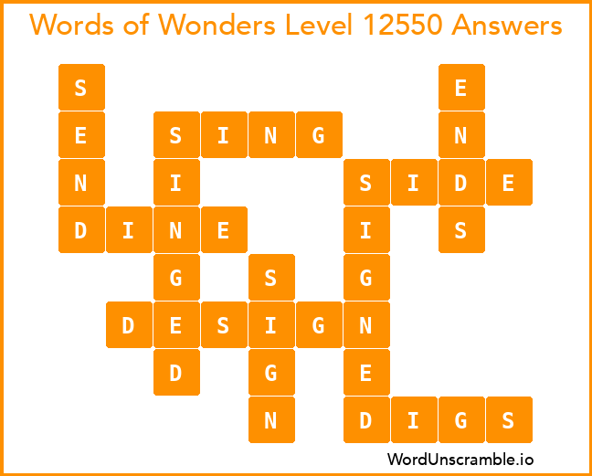 Words of Wonders Level 12550 Answers