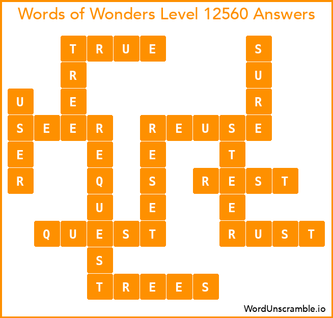 Words of Wonders Level 12560 Answers