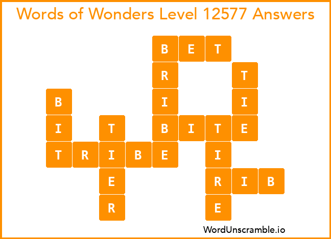 Words of Wonders Level 12577 Answers