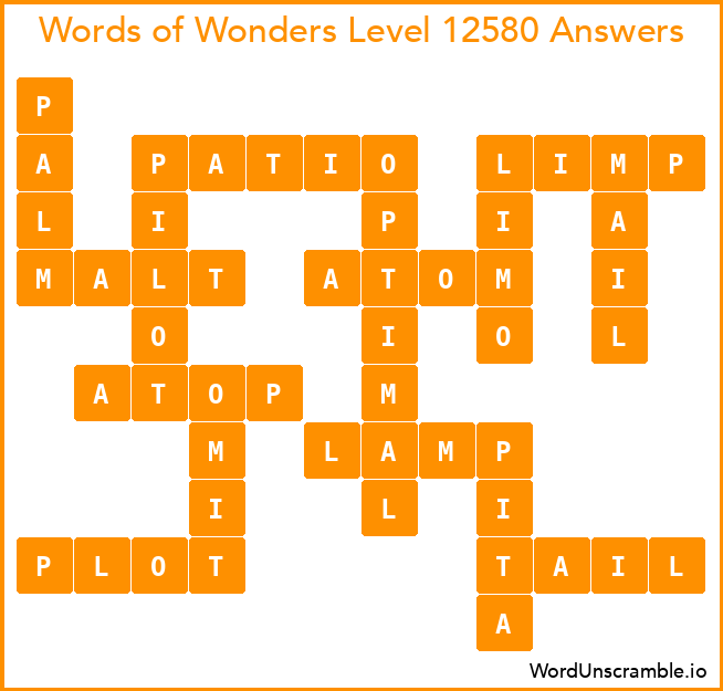 Words of Wonders Level 12580 Answers