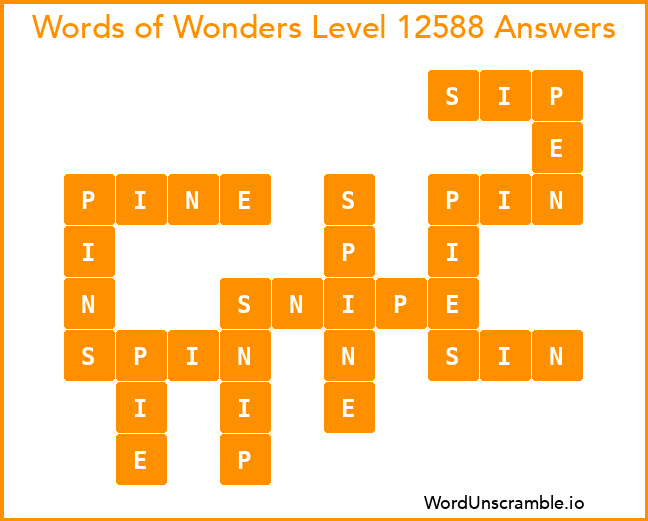 Words of Wonders Level 12588 Answers