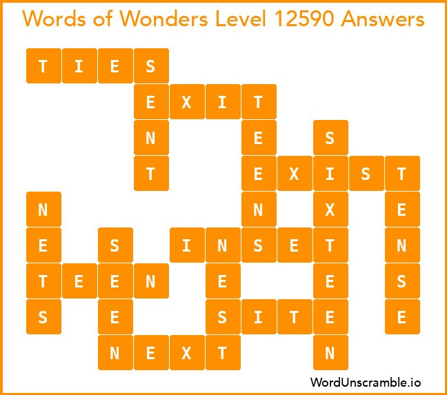 Words of Wonders Level 12590 Answers