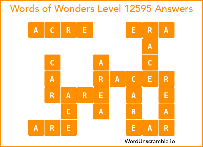 Words of Wonders Level 12595 Answers