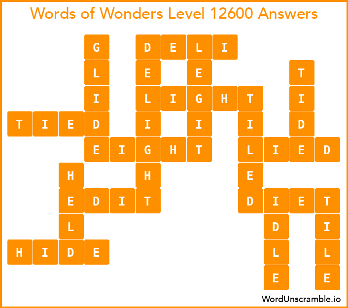 Words of Wonders Level 12600 Answers