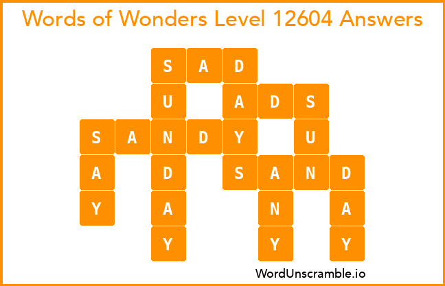 Words of Wonders Level 12604 Answers