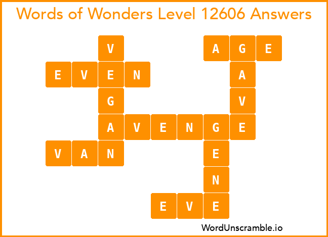 Words of Wonders Level 12606 Answers
