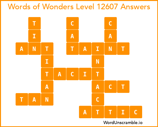 Words of Wonders Level 12607 Answers