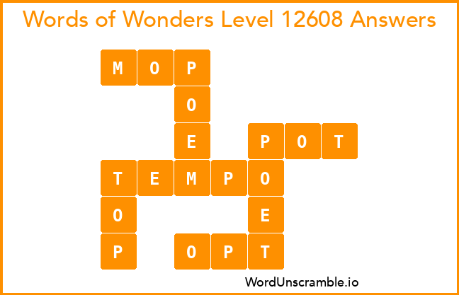 Words of Wonders Level 12608 Answers