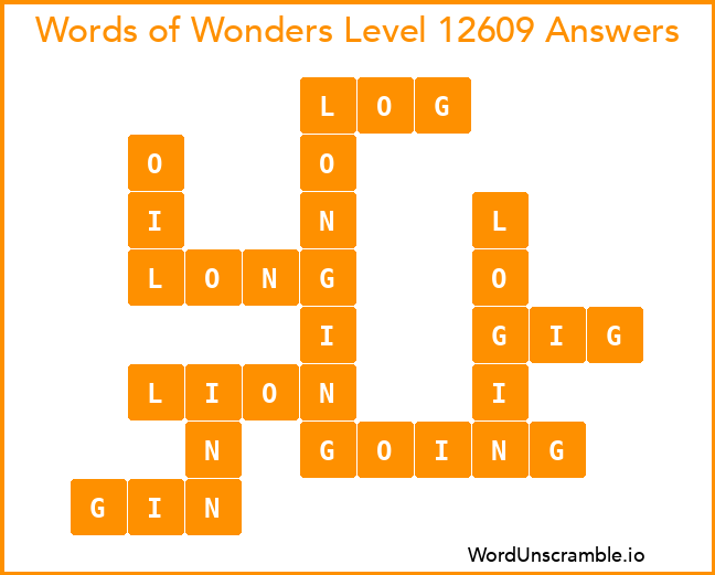 Words of Wonders Level 12609 Answers