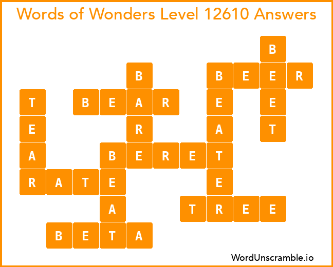 Words of Wonders Level 12610 Answers