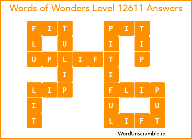 Words of Wonders Level 12611 Answers