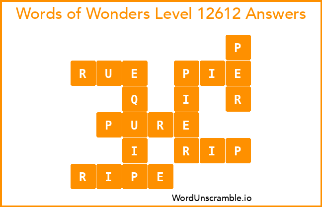 Words of Wonders Level 12612 Answers