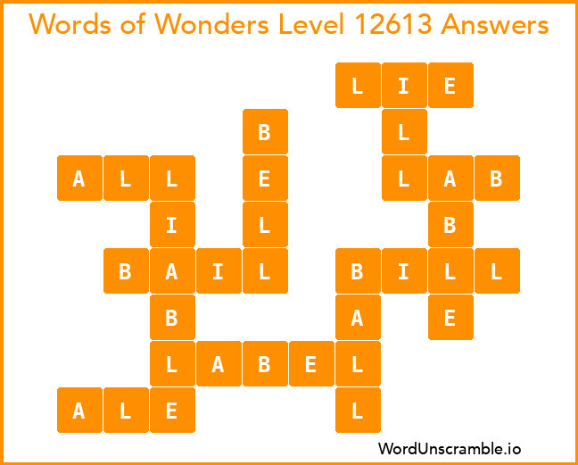 Words of Wonders Level 12613 Answers