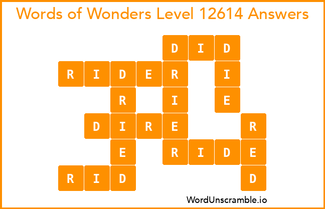 Words of Wonders Level 12614 Answers