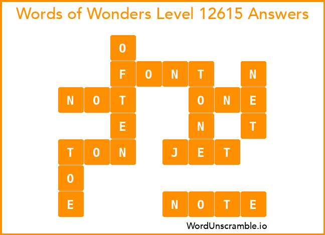 Words of Wonders Level 12615 Answers