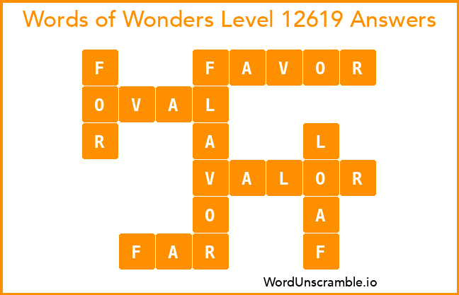 Words of Wonders Level 12619 Answers