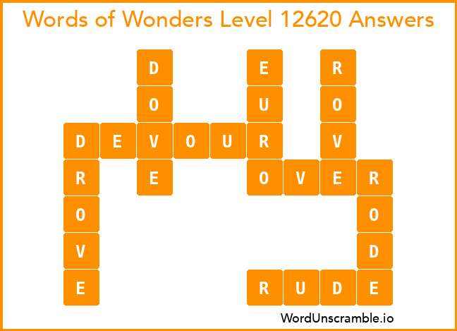 Words of Wonders Level 12620 Answers