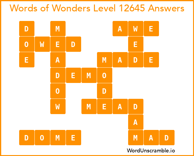 Words of Wonders Level 12645 Answers