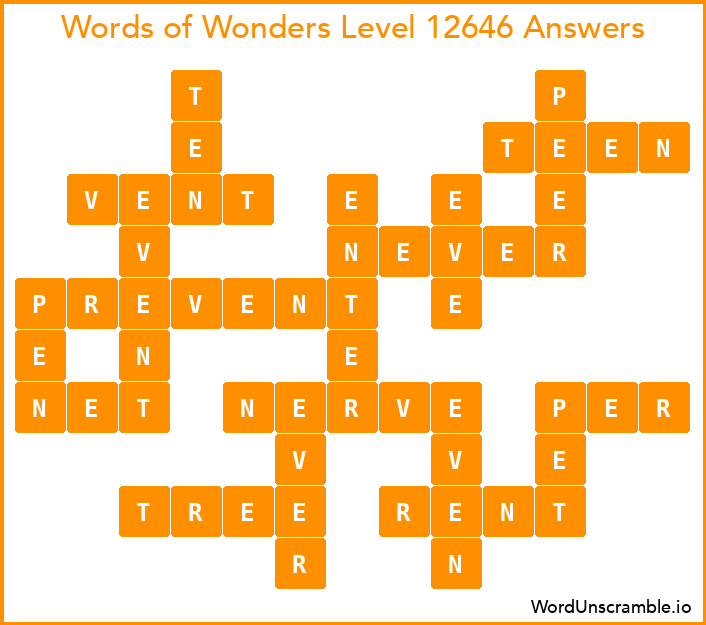 Words of Wonders Level 12646 Answers