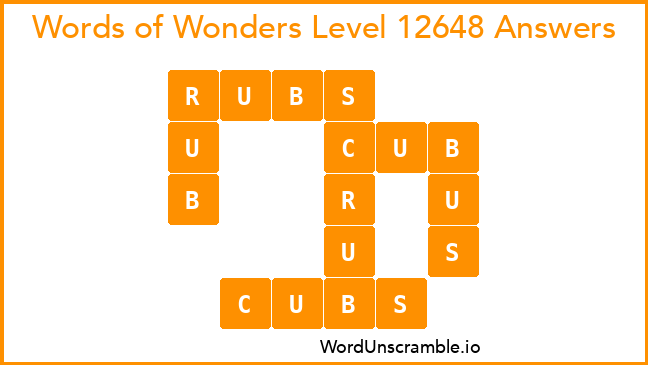 Words of Wonders Level 12648 Answers
