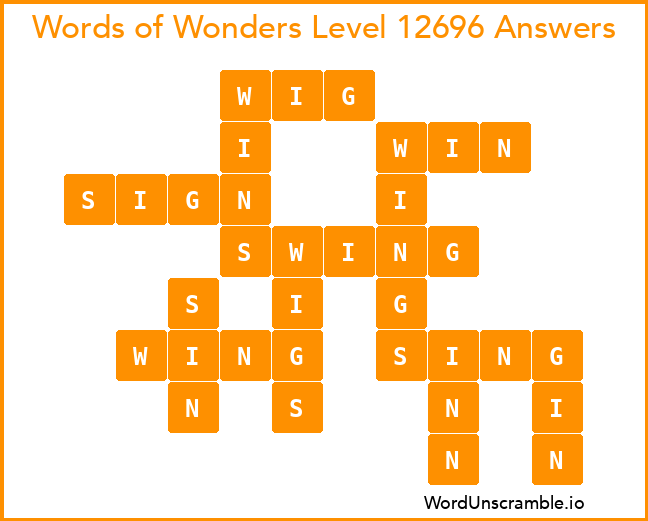 Words of Wonders Level 12696 Answers